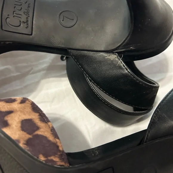 Circus Sam Edelman Tabitha Leopard Brown and Black Pointed Toe Heels size 7 - Picture 10 of 10